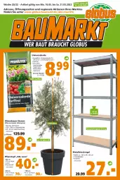 Gazetka promocyjna  - Prospekt für Globus Baumarkt  Achern - Gazetka - ważna od 21.05 do 21.05.2022 - strona 1 - produkty: Bau, beutel, Container, Eckregal, erde, Holz, HP, olive, oliven, pflanze, pflanzen, Pflanztopf, regal, steckregal, Ti, topf