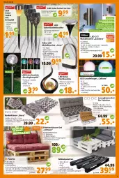 Gazetka promocyjna  - Prospekt für Globus Baumarkt  Achern - Gazetka - ważna od 21.05 do 21.05.2022 - strona 9 - produkty: akku, aust, Bau, baumwolle, deka, edelstahl, elle, Glaskugel, kissen, Kugel, ladekabel, Leuchte, leuchtmittel, möbel, Nachtlicht, natur, Palette, Palettenkissen, Ria, Rückenkissen, Schal, sitzkissen, smartphone, Solarfackel, solarleuchte, Ti, tisch, tischleuchte, usb, wasser, wolle