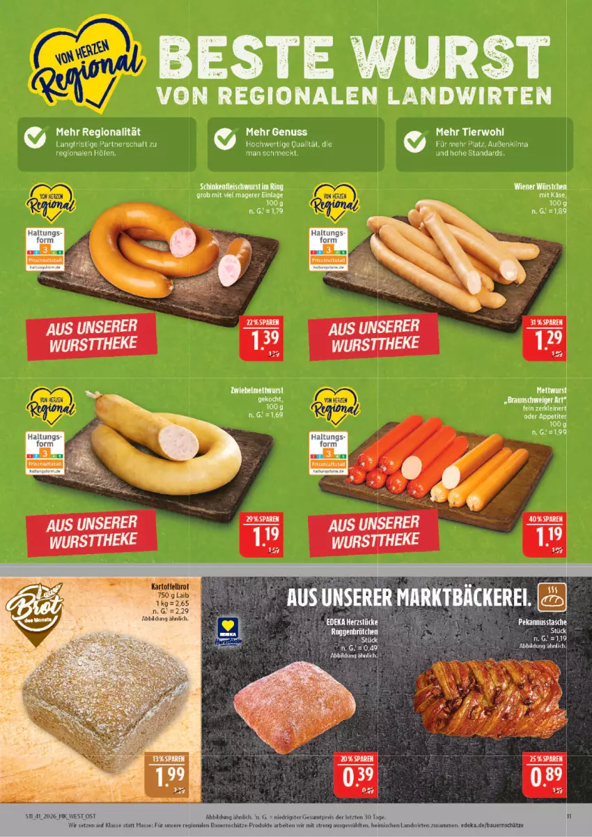 Aktueller Prospekt Marktkauf - Prospekt - von 04.10 bis 10.10.2026 - strona 11 - produkty: auer, Bau, Bauer, deka, eis, Mett, mettwurst, miele, nuss, reis, Ti, wurst, wursttheke, ZTE, zwiebel, zwiebelmettwurst