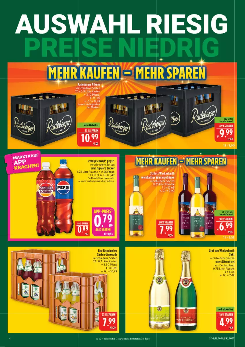 Aktueller Prospekt Marktkauf - Prospekt - von 04.10 bis 10.10.2026 - strona 4 - produkty: flasche, getränk, getränke, tee, Ti, wein