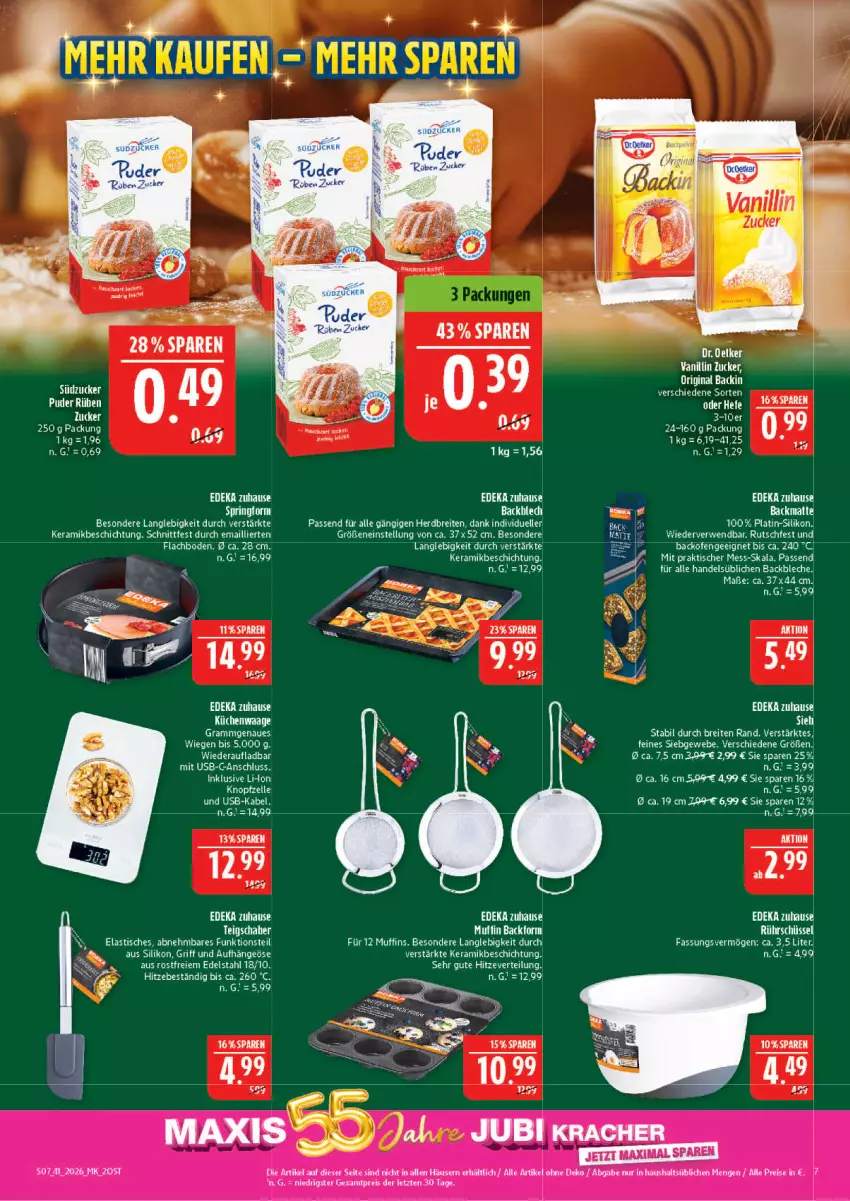 Aktueller Prospekt Marktkauf - Prospekt - von 04.10 bis 10.10.2026 - strona 7 - produkty: Backform, Backmatte, Brei, deka, Dr. Oetker, eis, elle, Muffin, muffins, passend für alle, reis, rel, ring, Rührschüssel, schüssel, Springform, südzucker, tee, Ti, tisch, usb, ZTE, zucker