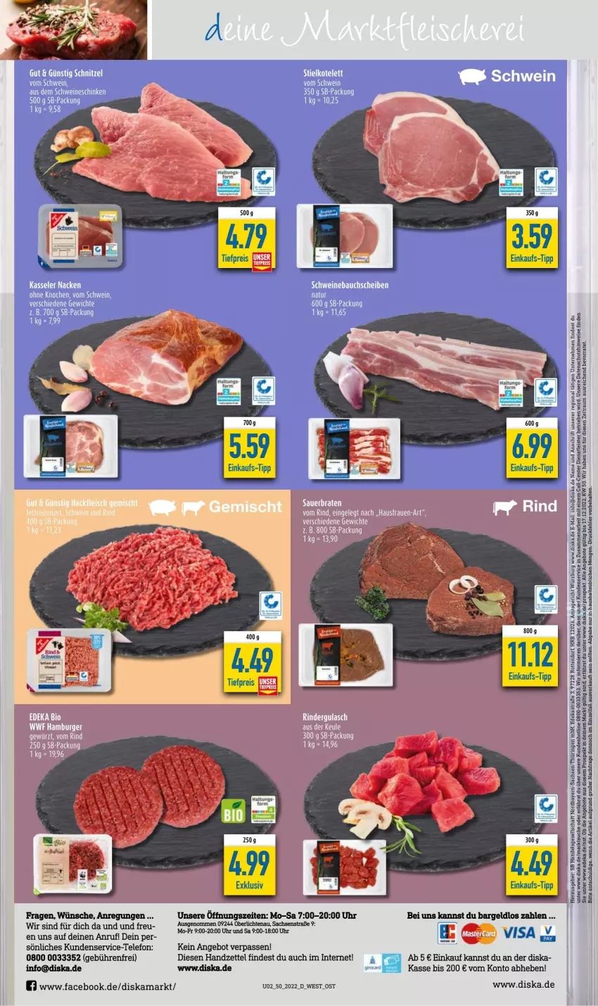 Aktueller Prospekt Diska - Prospekte - von 12.12 bis 17.12.2022 - strona 2 - produkty: aeg, angebot, angebote, Astra, auer, Bau, bauchscheiben, braten, deka, eis, elle, ente, gewürz, gulasch, kasseler, reis, rind, rinder, rindergulasch, ring, sac, schnitzel, schwein, schweine, Schweinebauch, schweinebauchscheiben, tee, telefon, Ti, tiefpreis, uhr, wein, weine