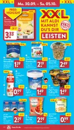 Gazetka promocyjna Aldi Nord - Von Montag - Gazetka - ważna od 05.10 do 05.10.2024 - strona 10 - produkty: aldi, aus der tiefkühlung, Becher, beutel, burger, butter, butterkäse, cin, eis, erbsen, flasche, hirtenkäse, joghur, joghurt, Käse, kichererbsen, Kugel, milch, mozzarella, obst, olive, oliven, pudding, reis, rel, sahne, schlagsahne, Ti