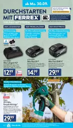 Gazetka promocyjna Aldi Nord - Von Montag - Gazetka - ważna od 05.10 do 05.10.2024 - strona 14 - produkty: akku, aldi, auer, dell, eis, elle, erde, ferrex, Kette, kraft, ladegerät, Meister, Mode, obst, ohne akku und ladegerät, säge, Ti, wein