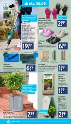 Gazetka promocyjna Aldi Nord - Von Montag - Gazetka - ważna od 05.10 do 05.10.2024 - strona 16 - produkty: beutel, binden, blume, blumen, bügel, Clogs, dell, Draht, erde, Farben und Lacke, ferrex, Garten, Gewebeplane, gin, grill, handschuhe, Hobby, kokos, Kraut, lack, Lacke, Mode, natur, pflanze, pflanzen, pflanzerde, Ria, rwe, schuhe, spachtel, Ti, topf, topper, unkrautvernichter, up2fashion, wasser, ZTE