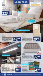 Gazetka promocyjna Aldi Nord - Von Montag - Gazetka - ważna od 05.10 do 05.10.2024 - strona 26 - produkty: aldi, aufbewahrungstasche, auto, Bau, baumwolle, bestway, bett, Bewegungssensor, buch, dell, eis, Elektro, elle, esrom, gin, kissen, kopfkissen, Laufen, LG, luftbett, Magnets, matratze, matratzen, matratzenauflage, Mode, reifen, Ria, ring, Schrank, schubladen, spiegel, Tasche, taschen, Taschenbuch, Ti, usb, wolle, ZTE