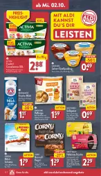 Gazetka promocyjna Aldi Nord - Von Montag - Gazetka - ważna od 05.10 do 05.10.2024 - strona 32 - produkty: activia, aldi, angebot, angebote, bärenmarke, Becher, cerealien, corny, eis, elle, ferrero, frische milch, frucht, früchte, Grießpudding, kuchen, landliebe, milch, Milchschnitte, nuss, Pfannkuchen, Poffertjes, pudding, reis, riegel, sahne, snack, snack time, Ti, zucker