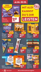 Gazetka promocyjna Aldi Nord - Von Montag - Gazetka - ważna od 05.10 do 05.10.2024 - strona 34 - produkty: aldi, angebot, angebote, beutel, biscotto, brause, creme, eis, elle, haselnuss, karamell, keks, lachgummi, leibniz, mac, milka, nimm2, nippon, Nougatcreme, nuss, reis, riegel, schoko, schokolade, storck, teller, Ti, toblerone, toffifee