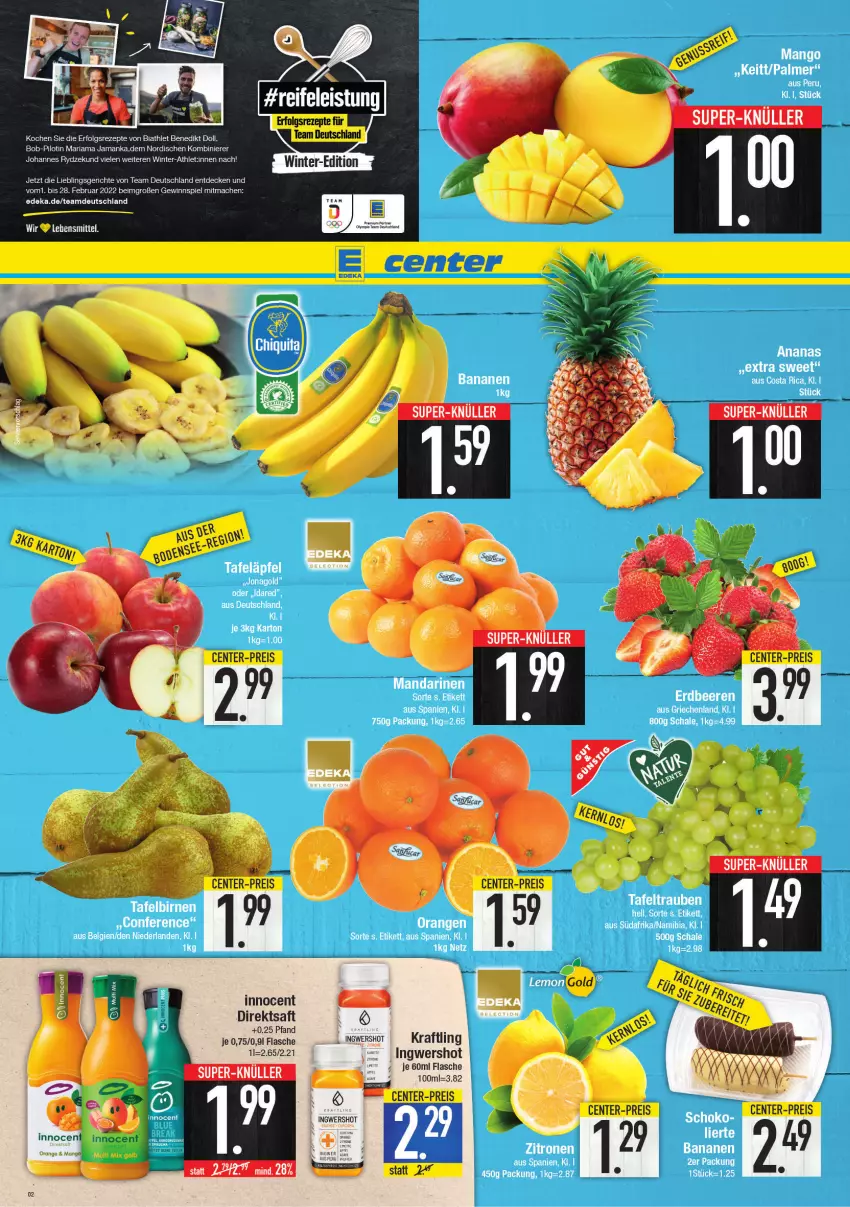 Aktueller Prospekt E Center - Angebote der Woche - von 31.01 bis 05.02.2022 - strona 2 - produkty: banane, bananen, mango, Ti