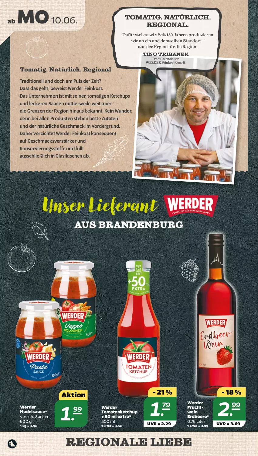 Aktueller Prospekt Netto - Woche 24 - von 10.06 bis 15.06.2024 - strona 15 - produkty: beere, eis, erdbeere, erde, feinkost, flasche, frucht, glasflasche, ketchup, mac, nudel, rwe, sauce, saucen, Ti, tomate, tomaten, tomatenketchup, wein