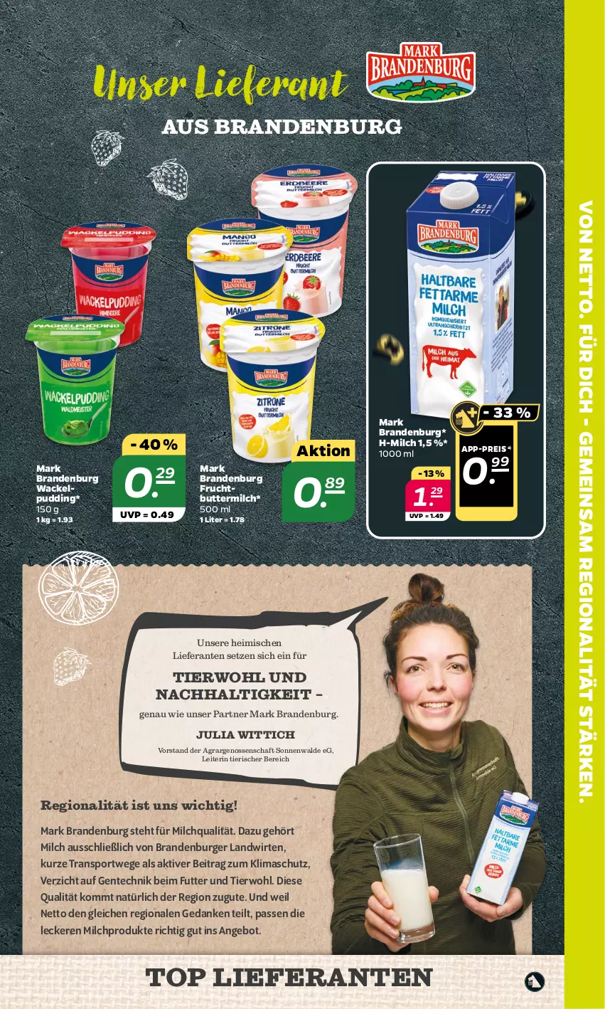 Aktueller Prospekt Netto - Woche 24 - von 10.06 bis 15.06.2024 - strona 16 - produkty: angebot, burger, butter, buttermilch, eis, ente, frucht, HP, milch, nuss, pudding, reis, Sport, Ti