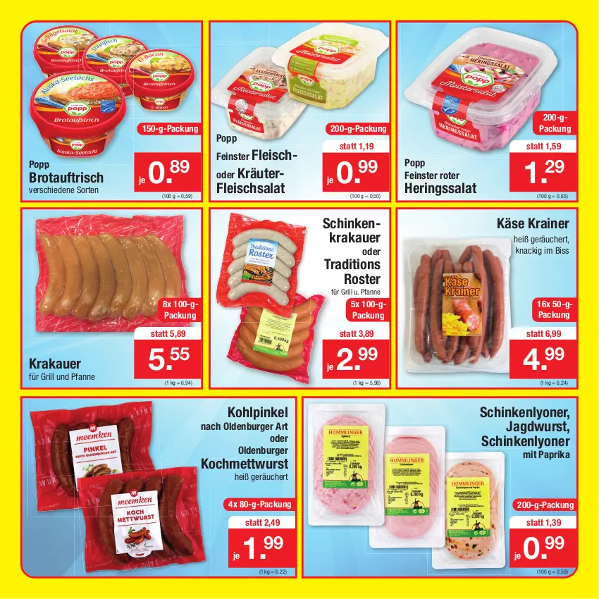 Aktueller Prospekt Zimmermann - Prospekte - von 13.12 bis 18.12.2021 - strona 2 - produkty: auer, brot, burger, eis, fleisch, fleischsalat, für grill und pfanne, grill, grill und pfanne, hering, Herings, jagdwurst, Käse, krakauer, kräuter, lyoner, Mett, mettwurst, mit paprika, oder kräuter, paprika, pfanne, Popp, ring, salat, schinken, schinkenkrakauer, Ti, und pfanne, wurst, Yo