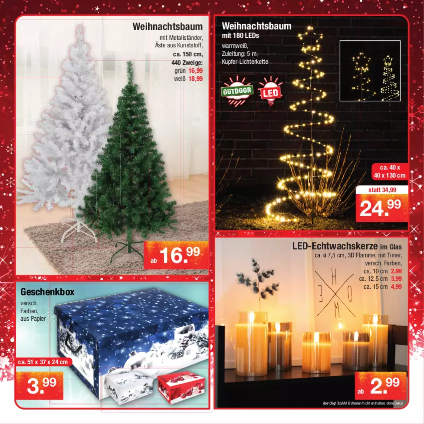 Aktueller Prospekt Zimmermann - Prospekte - von 13.12 bis 18.12.2021 - strona 31 - produkty: batterie, batterien, Bau, Geschenkbox, kerze, Kette, lamm, leds, lichterkette, papier, Ti, timer, Weihnachtsbaum