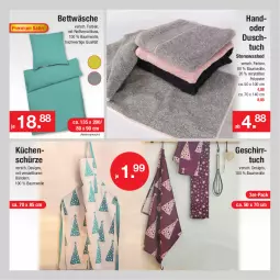 Gazetka promocyjna Zimmermann - Prospekte - Gazetka - ważna od 18.12 do 18.12.2021 - strona 19 - produkty: Bau, baumwolle, bett, bettwäsche, duschtuch, eis, geschirr, geschirrtuch, küche, Küchen, Küchenschürze, mac, Schürze, Ti, tuc, wolle