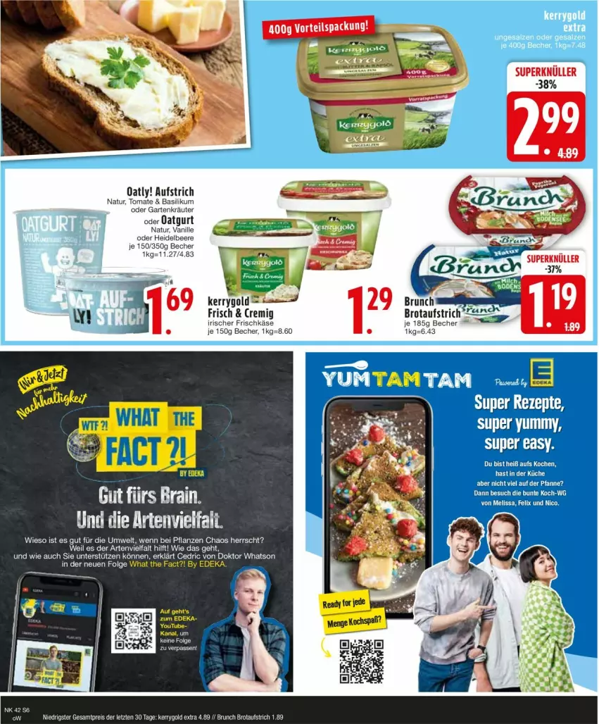 Aktueller Prospekt Edeka - Prospekte - von 14.10 bis 19.10.2024 - strona 8 - produkty: aufstrich, basilikum, Becher, beere, brot, brotaufstrich, eis, ente, frischkäse, Garten, heidelbeere, Käse, kerrygold, kerrygold extra, kräuter, natur, pfanne, pflanze, pflanzen, reis, rezept, rezepte, tomate, vanille, ZTE