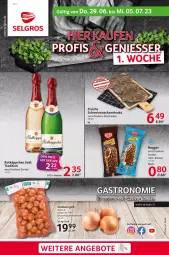 Gazetka promocyjna Selgros - Food - Gazetka - ważna od 05.07 do 05.07.2023 - strona 1 - produkty: Bad, eis, flasche, marinade, Nackensteak, nackensteaks, nogger, reis, rotkäppchen, sac, schwein, schweine, schweinenacken, sekt, steak, steaks, Ti, wein, weine