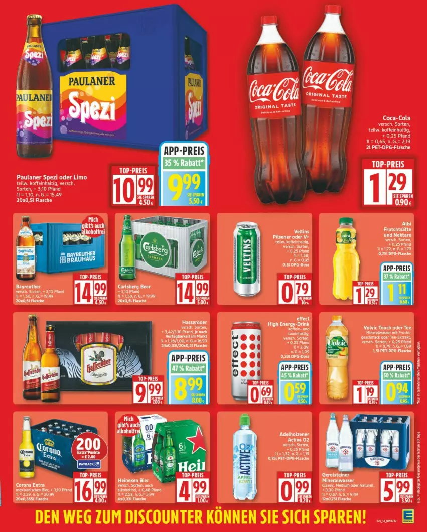 Aktueller Prospekt Edeka - Prospekte - von 26.01 bis 31.01.2026 - strona 13 - produkty: adelholzener, eier, eis, elle, flasche, Holz, limo, Nektar, Paula, paulaner, reis, Spezi, tee, top-preis