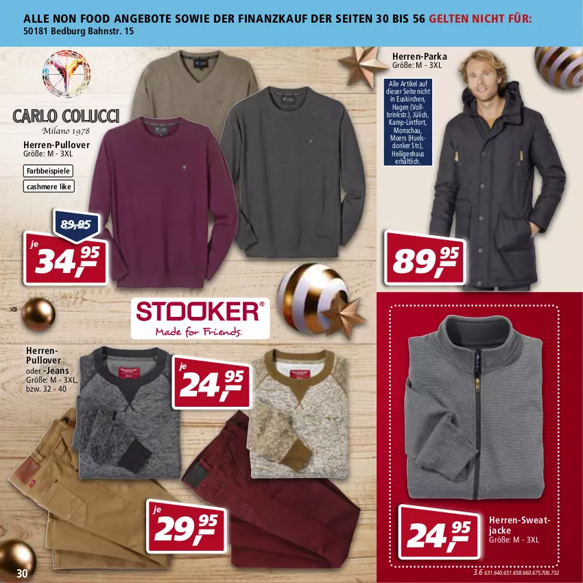 Aktueller Prospekt Real - Real Handzettel - von 20.12 bis 25.12.2021 - strona 30 - produkty: angebot, angebote, cashmere, eis, Jacke, jeans, Parka, Pullover, Spiele, sweatjacke, Ti