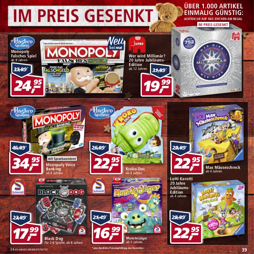 Aktueller Prospekt Real - Real Handzettel - von 20.12 bis 25.12.2021 - strona 39 - produkty: Bank, eis, elle, Jubiläums, lack, lion, monster, regal, reis, Spiele, teller, Ti