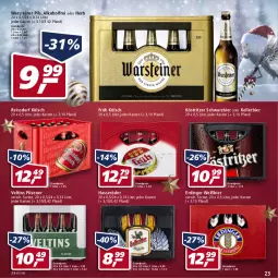 Gazetka promocyjna Real - Real Handzettel - Gazetka - ważna od 25.12 do 25.12.2021 - strona 23 - produkty: alkohol, bier, eis, elle, erdinger, Früh Kölsch, hasseröder, kellerbier, köstritzer, pils, pilsener, reis, reiss, ssd, steiner, Ti, veltins, veltins pilsener, warsteiner