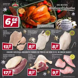 Gazetka promocyjna Real - Real Handzettel - Gazetka - ważna od 25.12 do 25.12.2021 - strona 4 - produkty: angebot, angebote, braten, eis, ente, Entenbrust, Entenkeule, fleisch, Frische Gans, Gänsebrust, Gänsekeulen, Geflügel, grill, natur, pute, rezept, rezepte, Ti