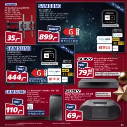 Gazetka promocyjna Real - Real Handzettel - Gazetka - ważna od 25.12 do 25.12.2021 - strona 43 - produkty: batterie, blu-ray, Dior, dvb, DVB-T, eis, elle, ente, HDMI, Kassettenrecorder, Mp3, Radio, Receiver, reis, rum, soundbar, Spektrum, Subwoofer, teller, Ti, usb, wandhalterung