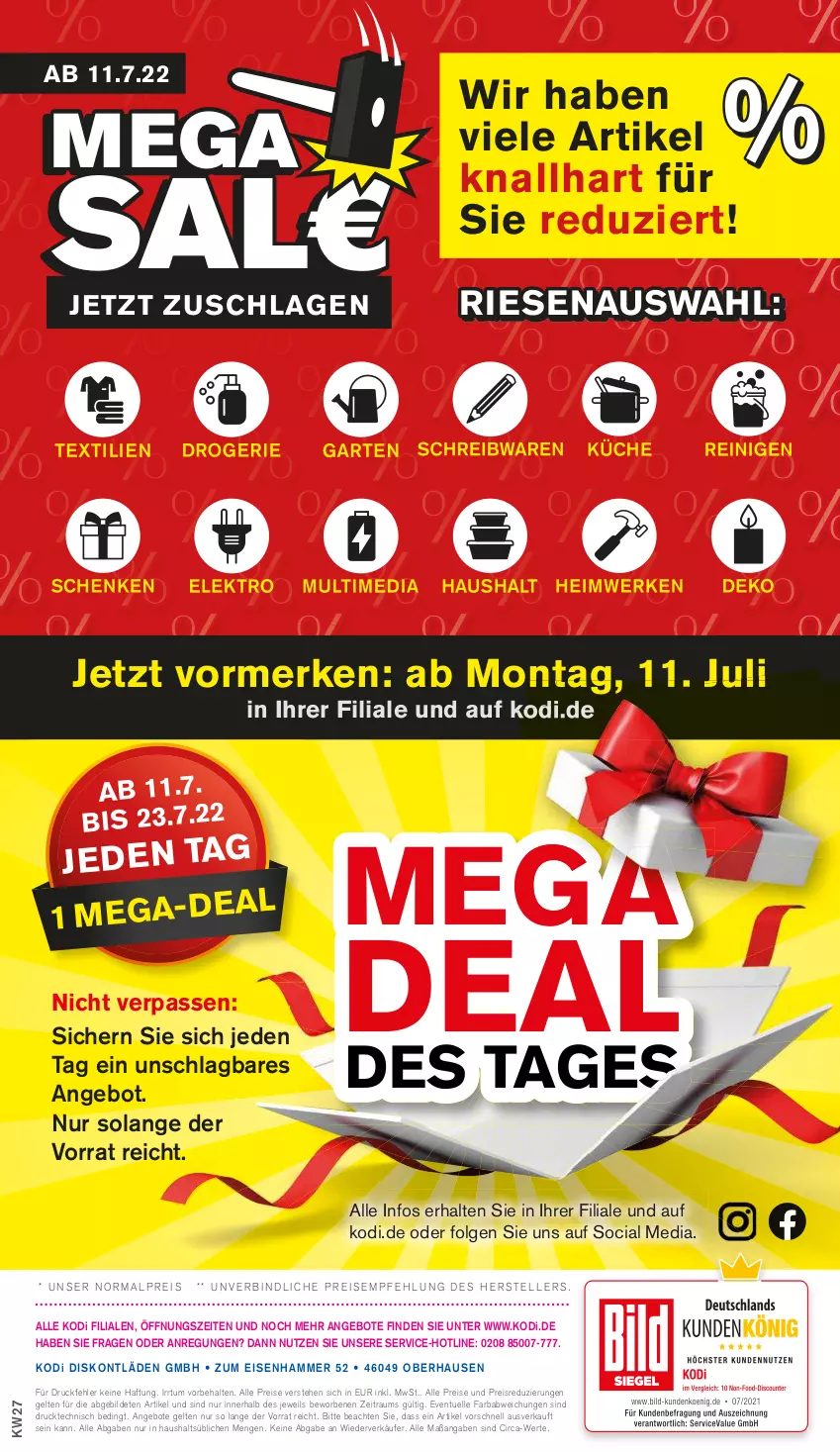 Aktueller Prospekt Kodi - Prospekte - von 18.06 bis 23.06.2022 - strona 8 - produkty: angebot, angebote, eis, elle, LG, reis, teller, Ti