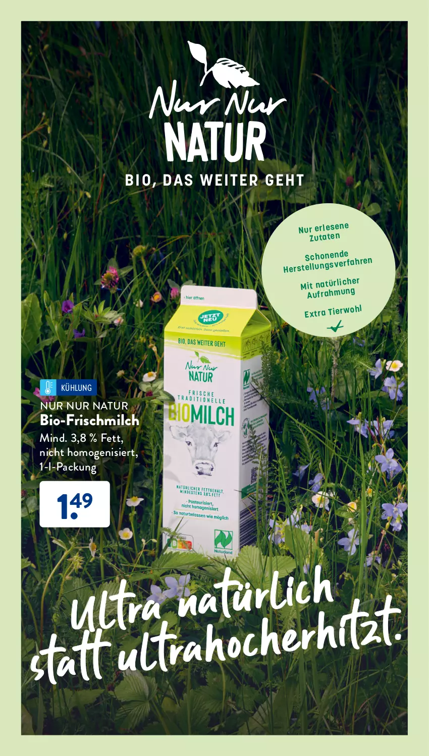 Aktueller Prospekt AldiSud - NUR NUR NATUR - BIO, DAS WEITER GEHT. - von 01.07 bis 31.07.2023 - strona 2 - produkty: bio, milch, natur