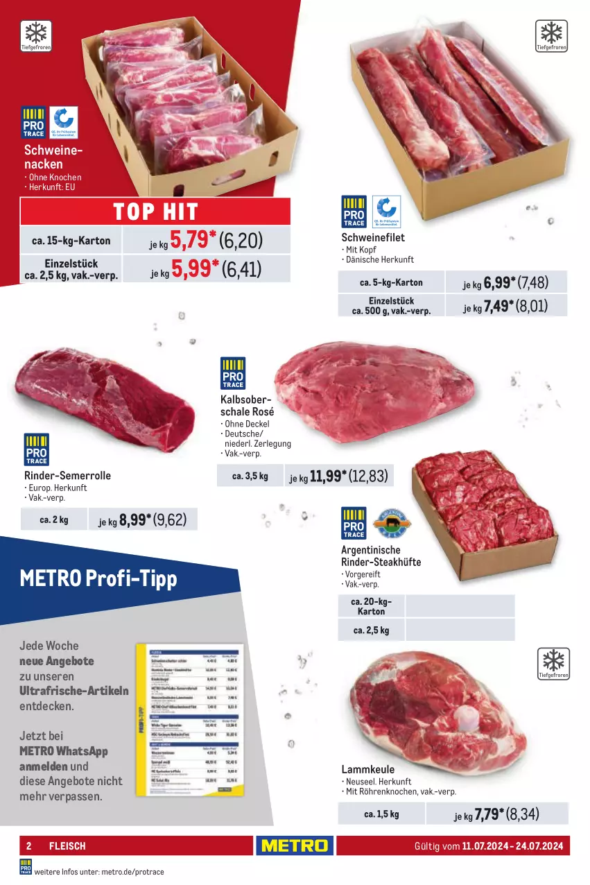 Aktueller Prospekt Metro - GastroJournal - von 11.07 bis 24.07.2024 - strona 2 - produkty: angebot, angebote, decke, Deckel, eis, filet, fleisch, lamm, lammkeule, Metro, rind, rinder, Schal, Schale, schwein, schweine, schweinefilet, schweinenacken, steak, steakhüfte, Ti, wein, weine