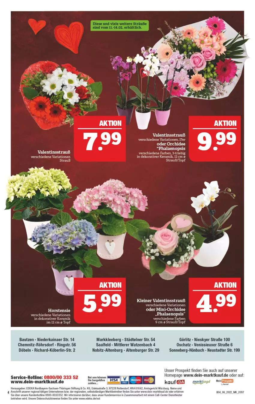 Aktueller Prospekt Marktkauf - Prospekt - von 06.02 bis 12.02.2022 - strona 44 - produkty: altenburger, Astra, Bau, burger, deka, eis, ente, leine, Omep, orchidee, phalaenopsis, Ria, ring, sac, Ti, topf