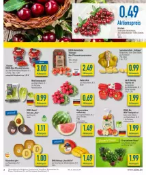 Gazetka promocyjna Diska - Prospekte - Gazetka - ważna od 17.06 do 17.06.2023 - strona 3 - produkty: aktionspreis, avocado, Becher, bio, burger, deka, edeka bio, eis, fisch, früchte, kartoffel, kartoffeln, kirsch, kirsche, kirschen, kiwi, Kiwi Gold, LG, mango, melone, paprika, paprika rot, pflaume, pflaumen, radieschen, reis, ring, rispentomaten, Romanasalat, salat, Schal, Schale, schnitten, speisekartoffeln, tafeläpfel, Ti, tomate, tomaten, topf, wasser, wassermelone