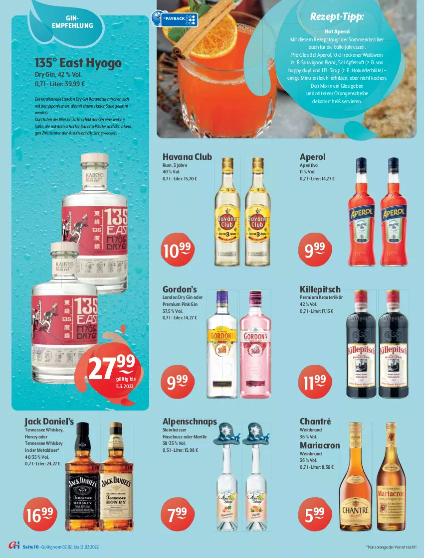 Aktueller Prospekt Getraenke Hoffmann - Prospekte - von 07.02 bis 12.02.2022 - strona 10 - produkty: amaro, aperol, apfel, apfelsaft, aust, Blüte, burgunder, cabernet, chantré, chardonnay, cola, dornfelder, dry gin, eis, elle, ente, erde, Feigen, flasche, frucht, früchte, früchten, gewürz, gin, gordon, Gordon’s, grand sud, grill, grillo, Happy Day, haselnuss, Havana Club, holunder, holunderblüte, jack daniel, Jack Daniel’s, kirsch, kirsche, kirschen, kräuter, kräuterlikör, likör, london dry, london dry gin, mais, mariacron, merl, merlot, monte, Montepulciano, nuss, orange, orangen, passo, pfeffer, Pinot, pinot grigio, preisvorteil, reis, rezept, rezept-tipp, Ria, rotwein, Rubin, rum, saft, sauvignon, sauvignon blanc, sekt, sirup, tennessee whiskey, Ti, Valpolicella, weck, wein, weinbrand, weine, Weißburgunder, Weißwein, whiskey, Wild, Yo