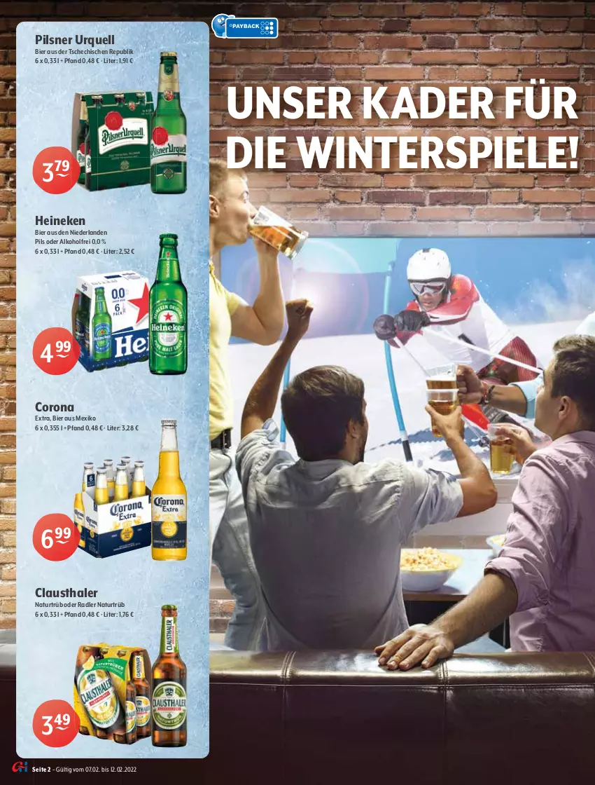 Aktueller Prospekt Getraenke Hoffmann - Prospekte - von 07.02 bis 12.02.2022 - strona 2 - produkty: alkohol, aust, Berger, bier, brut, burgunder, Cap, captain morgan, chips, clausthaler, corona, crunchips, elle, frucht, gin, gordon, Gordon’s, granini, Happy Day, heineken, johnnie walker, kräuter, kräuterlikör, kuemmerling, likör, limo, lorenz, merl, natur, nero, oder radler, orangina, ouzo, ouzo 12, pils, pilsner, pilsner urquell, radler, Rauch, riesling, saft, schweppes, spätburgunder, Spiele, Ti, Tüte