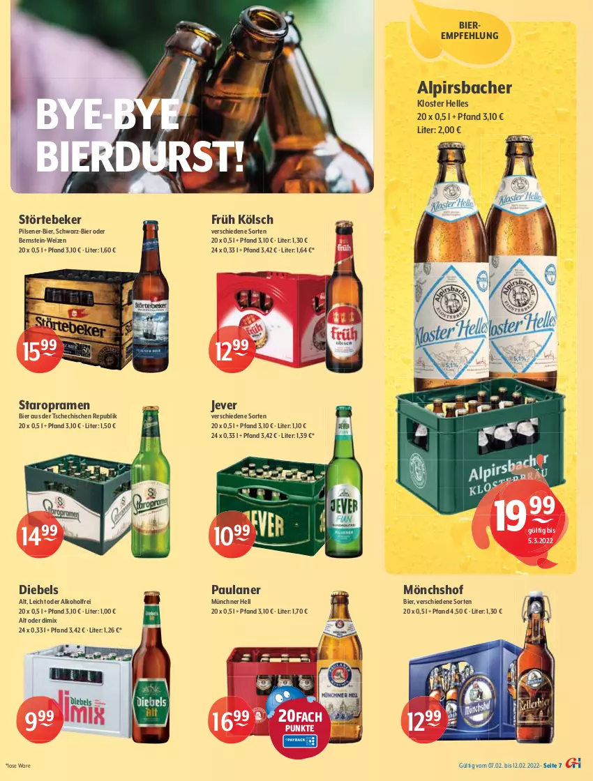 Aktueller Prospekt Getraenke Hoffmann - Prospekte - von 07.02 bis 12.02.2022 - strona 7 - produkty: alkohol, Alpirsbacher, amecke, bier, Biere, bio, bionade, brause, coca-cola, cola, diebels, elle, fanta, Früh Kölsch, fuzetea, jever, jever pilsener, Mezzo Mix, Mio Mio, mönchshof, monster, oder sprite, Paula, paulaner, pfirsich, pils, pilsener, saft, schwarzer tee, sprite, Staropramen, störtebeker, tee, Ti, zitrone