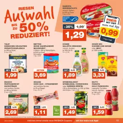 Gazetka promocyjna Real - Gazetka - ważna od 30.09 do 30.09.2023 - strona 11 - produkty: auer, bockwurst, brot, coupon, coupons, Dicke Sauerländer Bockwurst, dressing, eis, erasco, fertiggericht, filet, filets, fleisch, frühstücksfleisch, gurke, gurken, hawesta, hering, Herings, heringsfilets, keks, kekse, kuchen, Kühne, Mett, metten, Mutti, payback, reis, riegel, ring, salat, Schal, Schale, spreewaldhof, steak, steaks, Ti, tomate, tomaten, tulip, würfel, wurst, ZTE