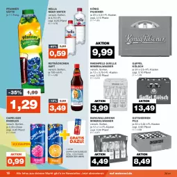 Gazetka promocyjna Real - Gazetka - ważna od 30.09 do 30.09.2023 - strona 16 - produkty: Alwa, burgwallbronn, Cap, capri-sun, elle, hella, könig pilsener, mineralwasser, pfanne, Pfanner, pils, pilsener, rheinfels quelle, saft, säfte, Ti, wasser