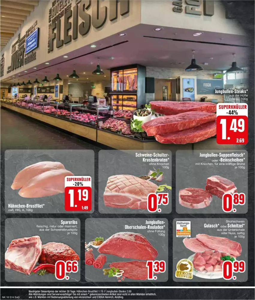 Aktueller Prospekt Edeka - Prospekte - von 15.04 bis 20.04.2024 - strona 14 - produkty: eis, fleisch, natur, rasen, Schal, Schale, spareribs, tee, Ti