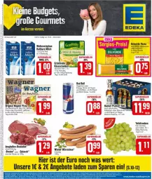 Gazetka promocyjna Edeka - Prospekte - Gazetka - ważna od 20.04 do 20.04.2024 - strona 1 - produkty: alkohol, angebot, angebote, beutel, bier, braten, brezel, drink, elle, energy drink, erde, flasche, gin, grünländer, gulasch, hacker pschorr, haltbare milch, hartweizen, jungbullen, Käse, käsescheiben, kellerbier, milch, nuss, oder piccolinis, pasta, piccolinis, pizza, radler, red bull, rouladen, tafeltrauben, Ti, trauben, weihenstephan