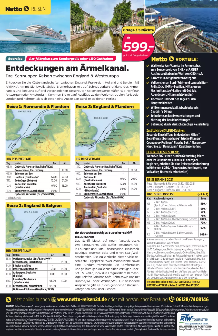 Aktueller Prospekt Netto - Netto-Reisen - von 09.08 bis 22.08.2021 - strona 4