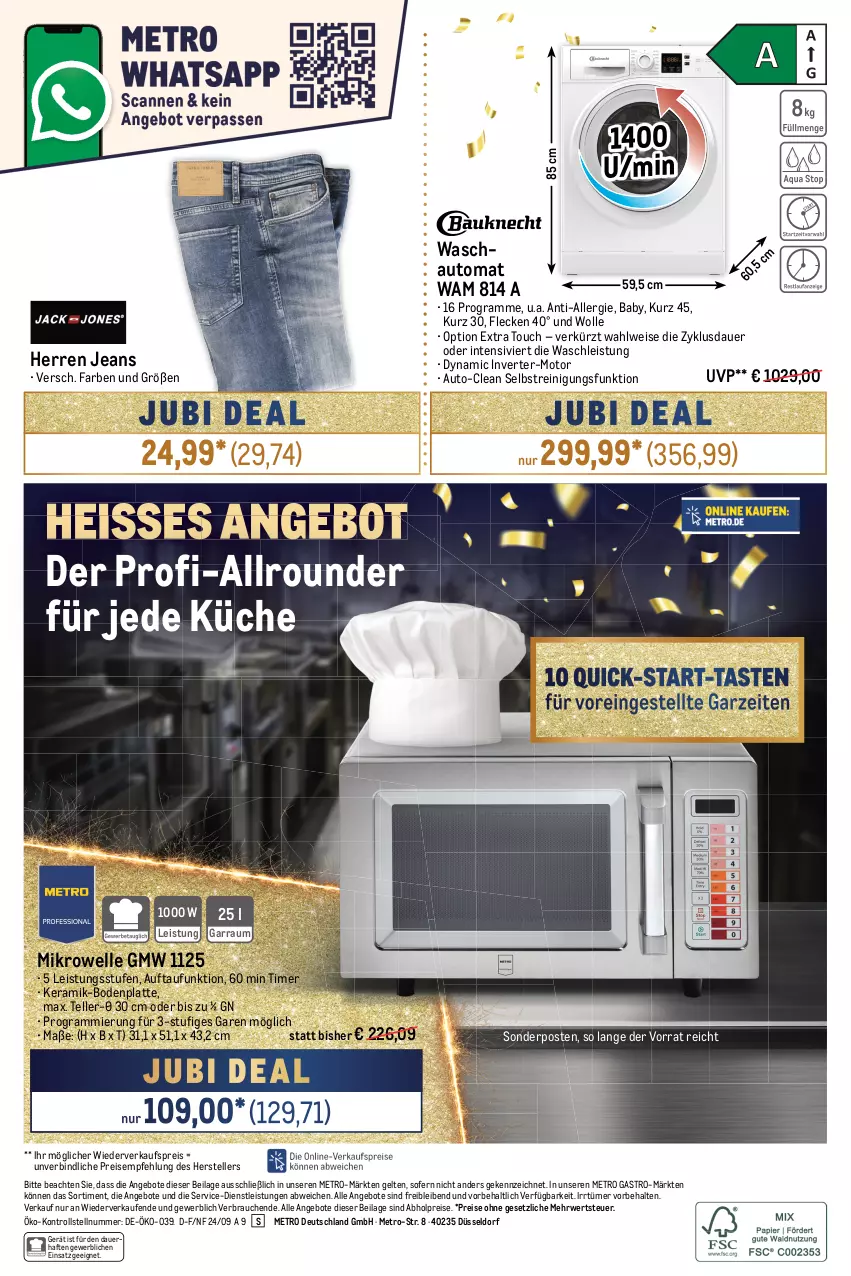 Aktueller Prospekt Metro - Food-NonFood - von 05.09 bis 18.09.2024 - strona 32 - produkty: abholpreise, angebot, angebote, auer, auto, Bodenplatte, eis, elle, garraum, ilag, jeans, küche, latte, Metro, metro gastro, mikrowelle, Rauch, Reinigung, reis, rwe, sonderposten, teller, Ti, timer, wolle