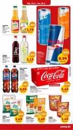 Gazetka promocyjna Penny - Prospekte - Gazetka - ważna od 20.01 do 20.01.2024 - strona 15 - produkty: beutel, chips, coca-cola, cola, eis, erbsen, erfrischungsgetränk, flasche, getränk, getränke, granini, korn, limo, lorenz, pepsi, pet-flasche, saft, saltletts, Schwip Schwap, snack, Ti, valensina