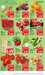 Gazetka promocyjna Kaufland - Prospekt - Gazetka - ważna od 10.04 do 10.04.2024 - strona 16 - produkty: angebot, apfel, beere, beeren, blume, blumen, cocktail, erdbeere, erdbeeren, früchte, grana, granatapfel, gurke, gurken, ingwer, Lauchzwiebel, lauchzwiebeln, mac, mandarine, mandarinen, obst, paprika, radieschen, Rana, rispentomaten, sac, spargel, tafeläpfel, tafeltrauben, Ti, tisch, tomate, tomaten, trauben, ZTE, zwiebel, zwiebeln