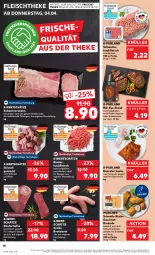 Gazetka promocyjna Kaufland - Prospekt - Gazetka - ważna od 10.04 do 10.04.2024 - strona 18 - produkty: angebot, braten, bratwurst, burger, eis, elle, fleisch, gourmetro, grobe bratwurst, gulasch, hackfleisch, jungbullen, Käse, kasseler, kräuter, kräutern, küche, lachs, mac, Metro, nuss, oder kräuter, paprika, pfeffer, purland, rind, rinder, rinderhackfleisch, Rinderhüfte, saft, schinken, schwein, schwein und rind, schweine, Schweinehackfleisch, schweinerücken, steak, Ti, vom schwein und rind, wein, weine, wurst, ZTE