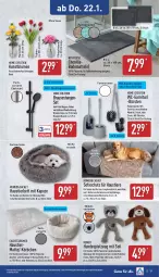 Gazetka promocyjna Aldi Nord - Von Montag - Gazetka - ważna od 24.01 do 24.01.2026 - strona 19 - produkty: aust, Bad, badematte, bett, blume, blumen, brause, brauseschlauch, bürste, bürsten, dell, edelstahl, elle, garnitur, gin, Körbchen, Kunstblume, Mode, Pfingstrosen, Plüsch, reiniger, Ria, rosen, Rundbürste, schlauch, Sofa, spielzeug, Stier, Ti, Tiere, Vase, wandhalterung, WC-Bürste, wc-garnitur, ZTE