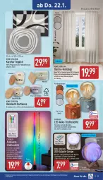 Gazetka promocyjna Aldi Nord - Von Montag - Gazetka - ważna od 24.01 do 24.01.2026 - strona 23 - produkty: akku, auer, Bau, baumwolle, decke, Deckel, deka, Duftkerze, ente, fernbedienung, Gardinen, gin, Holz, kerze, ladekabel, Lampe, Leuchte, nero, orchidee, Ria, stehleuchte, teppich, Ti, timer, tisch, tischleuchte, usb, vanille, wolle, ZTE