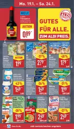 Gazetka promocyjna Aldi Nord - Von Montag - Gazetka - ważna od 24.01 do 24.01.2026 - strona 6 - produkty: aldi, alpro, angebot, angebote, aus der tiefkühlung, backfisch, beutel, bohne, bohnen, cerealien, creme, Dr. Oetker, drink, eintopf, eis, elle, fenchel, filegro, fisch, flasche, gin, iglo, joghur, joghurt, Käse, kokos, kräuter, linsen, mac, mandel, milka, milkana, miracel, miracel whip, Müller, müsli, natur, oder kräuter, Ofen, ofen-backfisch, piccolinis, reis, sahne, salami, salat, salatcreme, Schmelzkäse, schoko, schokomüsli, Smacks, suppe, suppen, tee, teller, Ti, topf, vita, vitalis, vitalis müsli, wagner, zucker
