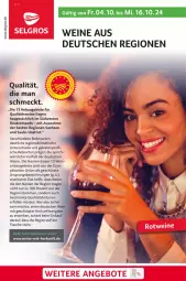 Gazetka promocyjna Selgros - Gazetka - ważna od 16.10 do 16.10.2024 - strona 1 - produkty: Bau, flasche, LG, Liege, qualitätswein, qualitätsweine, rwe, sac, Spezi, südwest, Ti, tisch, wein, weine, Weste, ZTE