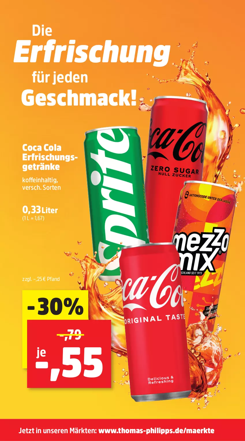 Aktueller Prospekt Thomas Philipps - von 07.07 bis 12.07.2025 - strona 5 - produkty: cola, erfrischungsgetränk, erfrischungsgetränke, getränk, getränke, mac, Ti