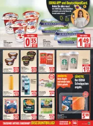 Gazetka promocyjna Edeka - Angebote der Woche - Gazetka - ważna od 07.05 do 07.05.2022 - strona 11 - produkty: arla, aus dem kühlregal, Becher, beutel, caffe, deka, drink, ehrmann, erbsen, flasche, gin, hafer, Haferdrink, Halloumi, joghur, joghurt, kaffee, kühlregal, landliebe, latte, Like Meat, maultaschen, natur, pudding, regal, sahne, Sahnejoghurt, Schal, schinken, schnäppchen, soja, Spezi, starbucks, Tasche, taschen, Ti, true fruits, zott