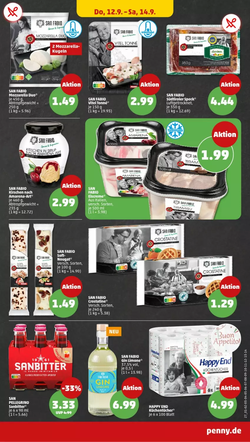 Aktueller Prospekt Penny - Prospekte - von 09.09 bis 14.09.2024 - strona 27 - produkty: bio, eis, elle, kirsch, kirsche, kirschen, küche, Küchen, küchentücher, mozzarella, rel, sirup, Ti, tücher